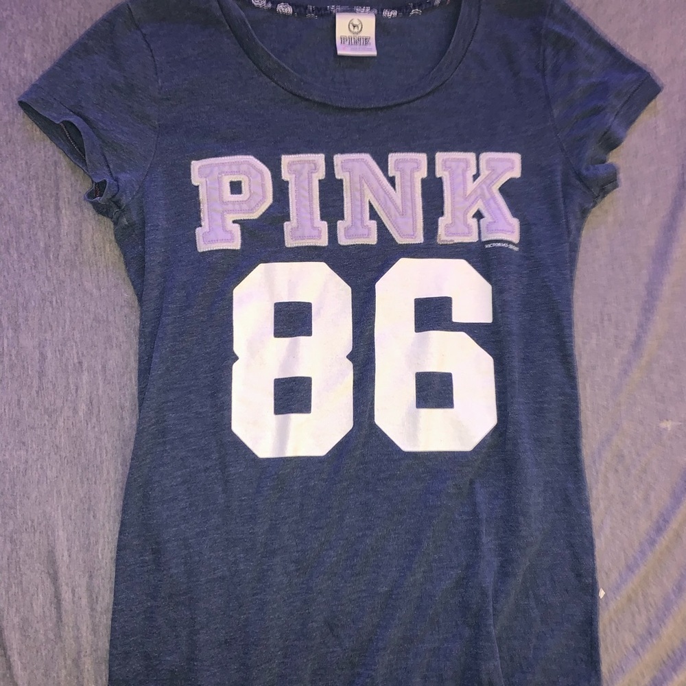 PINK vintage navy blue t-shirt